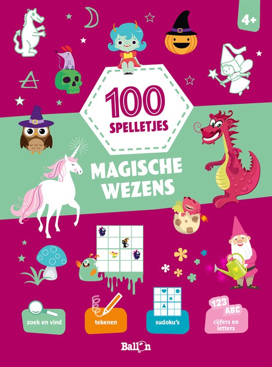 100 spelletjes 1 - Magische wezens - cover