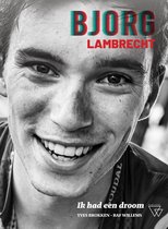 Close-up portret van een lachende Bjorg Lambrecht met de titel 'Ik had een droom' onderaan.