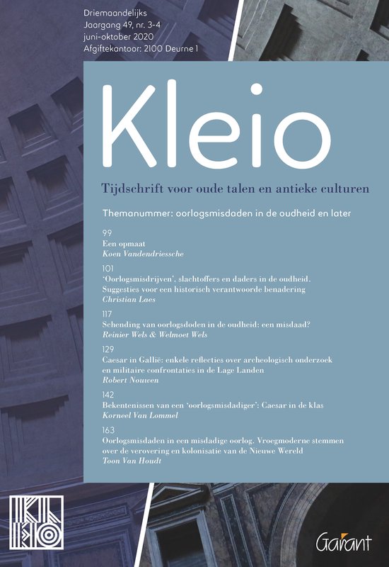 Kleio. Tijdschrift voor oude talen en antieke culturen 49 nr ... - cover