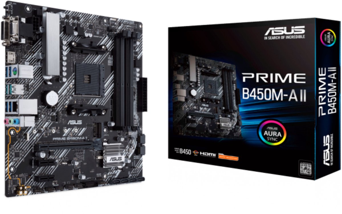 Asus Prime B450M-A Ii Amd B450 Socket Am4 Micro Atx moederbord