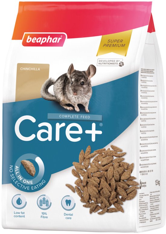 Beaphar Care+ Chinchilla - 4 x 1,5 kg - Voordeelverpakking