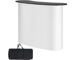 Draagbare Beursstandtafel, 130 x 46 x 95 cm, Opvouwbare Display-Beursstand met Opbergrek, Duurzame Promotietafel voor Winkelevenementen, Inclusief Draagtas