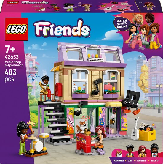 LEGO Friends Kit de construction de magasin de musique et d'appartement pour Enfants - 42653