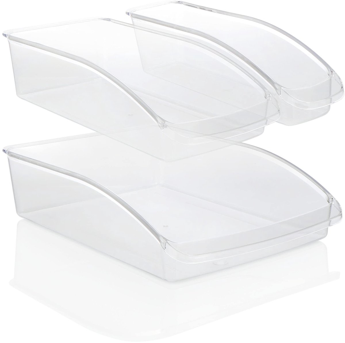 Ibenzoa® Uitgebreide Koelkast Organizer Set – 3 Containers voor Efficiënte Opslag