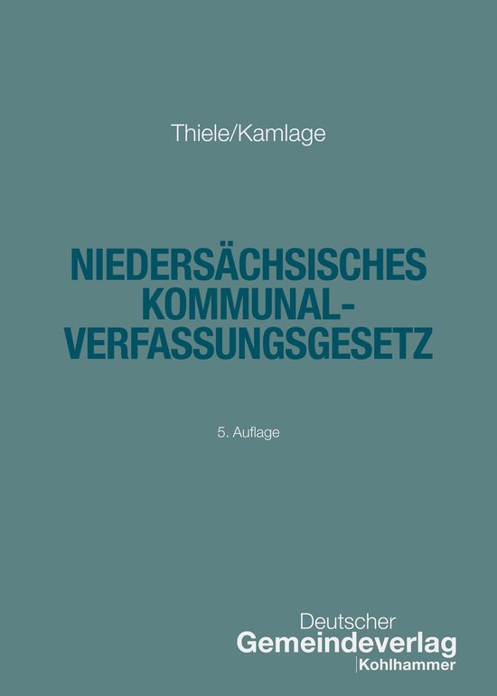 Niedersächsisches Kommunalverfassungsgesetz - cover