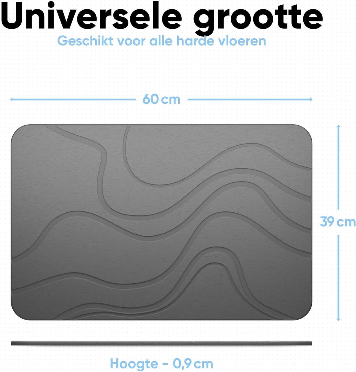 Sneldrogende badmat van steen voor de badkamer - Antibacteriële en absorberende