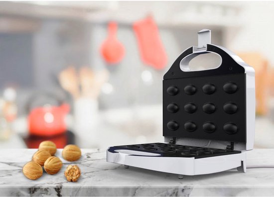 Brock Elektrische Notenkoekjes Maker 750W - Oreshki / Walnootkoekjes Maker - Voor 12 Halve Schelpen - Instelbare Temperatuur & Antiaanbaklaag van Brock Electronics — afbeelding 5