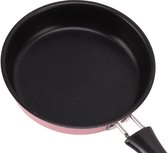 Bol.com Mini Koekenpan Roestvrij Staal - Anti-Aanbak 12cm Pannenkoekpan met Lange Steel - Geschikt voor Inductie (Roze) aanbieding