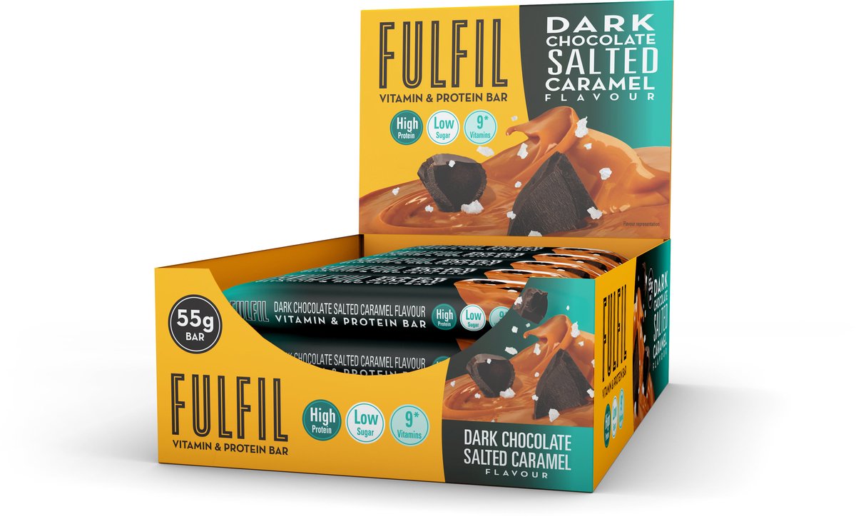 Goedkoopste Fulfill Vitamin & Protein Bars 15repen Dark Salted Caramel