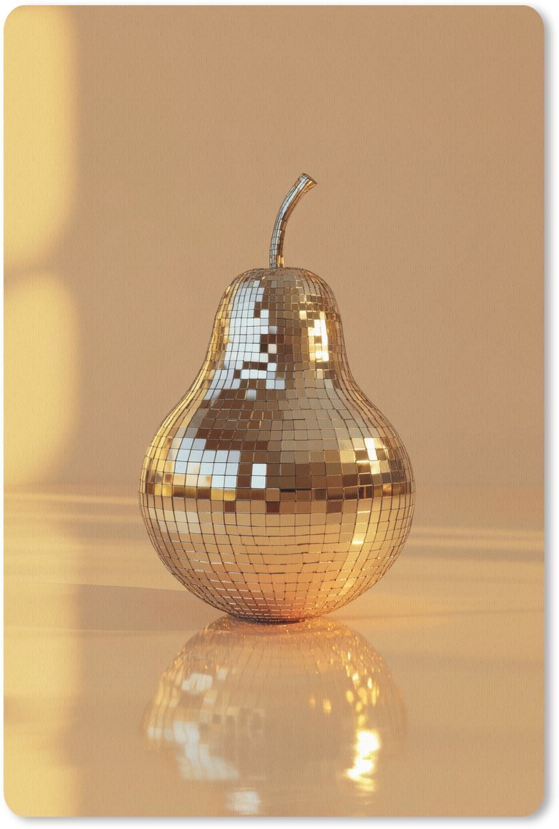 Muismat 18x27 cm - Mousepad Goud - Disco - Glitter - Peer - Muismatten