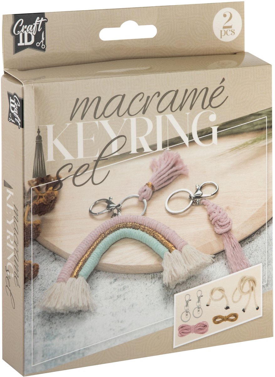 Macramé Sleutelhangers en Tashangers Set 4pcs - DIY Pakket - Macramé voor beginners en gevorderden — afbeelding 3
