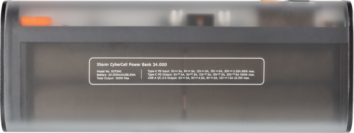 Xtorm CyberCell Powerbank 100W 24000mAh Transparant - afbeelding 3