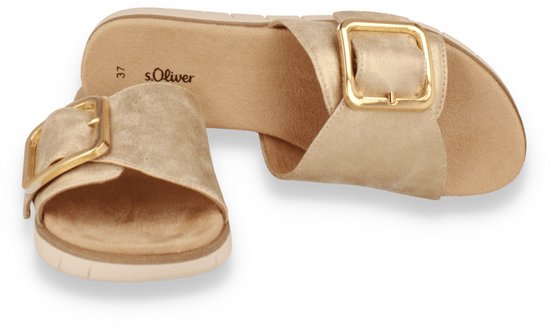 s.Oliver Mule Flat 5-27104-43 Pantoffels voor dames, cognac, 39 EU