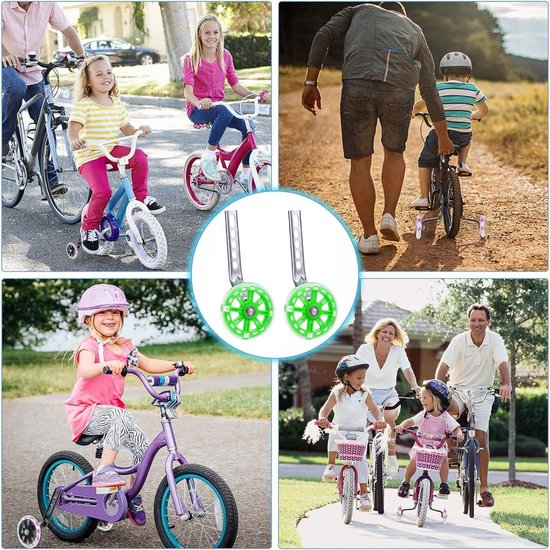 Vicma steunwielen voor kinderfiets (12 inch), zilverkleurig