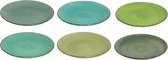 Cookinglife Dinerborden Delice Groen ø 26,5 cm – Set van 6 – Ideaal voor Hoofdgerechten en Luxe Dinerpresentaties – Aardewerk met Donkergroene Glazuurafwerking – Vaatwasser- en Magnetronbestendig – Robuust, Stijlvol en Krasbestendig