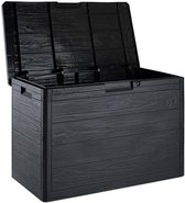 JMZR® Tuinkast - Tuinkist - Tuinkasten voor Buiten - Tuinberging - Kunststof - Antraciet