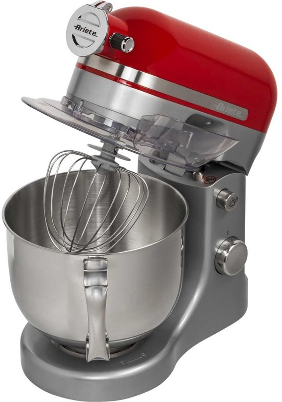 Ariete 1589/00 Moderna Keukenmixer - 1600 Watt - RVS 11 snelheden - 5.5 liter - incl 3 accessoires - Rood van Ariete — afbeelding 2