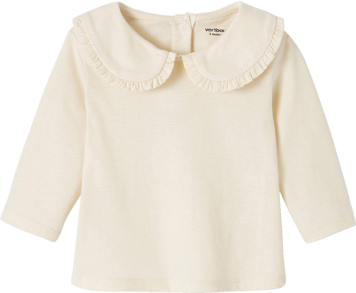 Vertbaudet Baby T-shirt met lange mouwen en claudinekraag