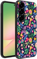 Smartphonica Telefoonhoesje Geschikt voor Samsung Galaxy A56 met bloemen opdruk - TPU backcover case flower design geschikt voor Samsung Galaxy A56