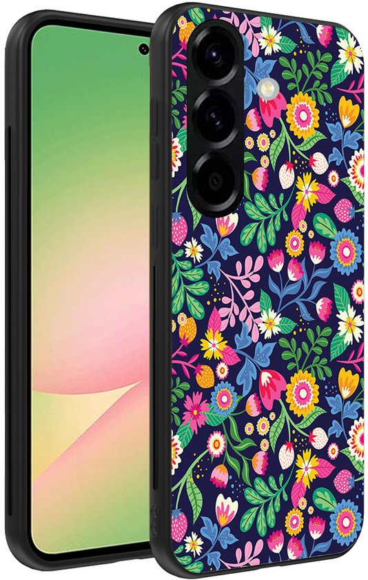 Smartphonica Telefoonhoesje Geschikt voor Samsung Galaxy A56 met bloemen opdruk - TPU backcover case flower design geschikt voor Samsung Galaxy A56