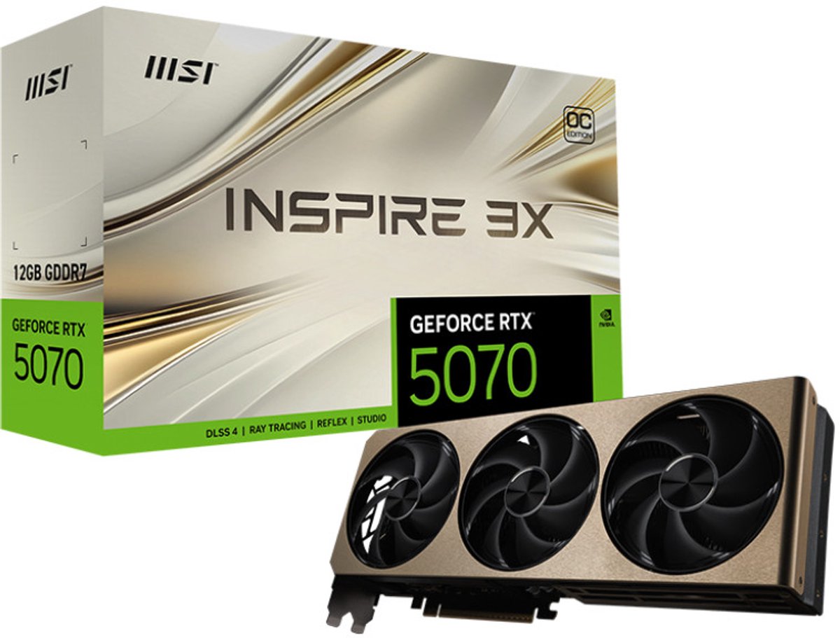 MSI GeForce RTX 5070 12G INSPIRE 3X OC grafische kaart