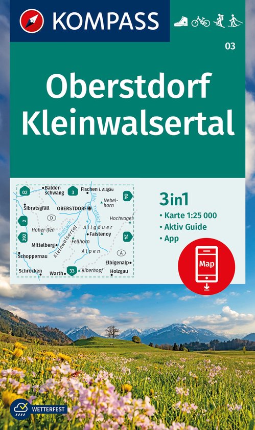 Kompass Wanderkarten - Kompass WK03 Oberstdorf, Kleinwalsertal