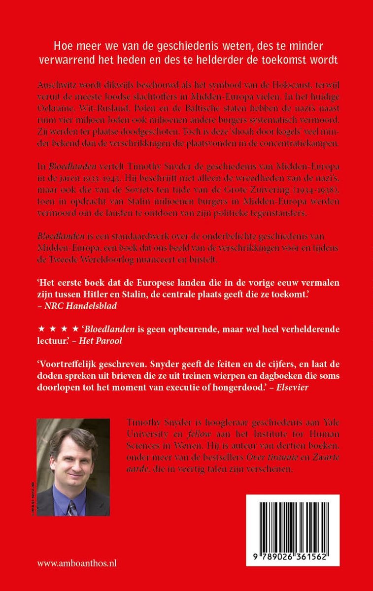 Bloedlanden - back cover