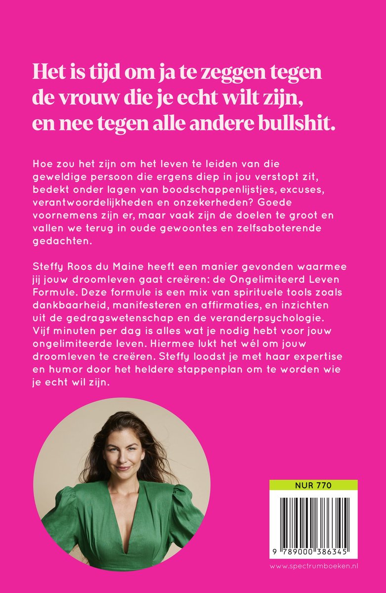 Ongelimiteerd leven - back cover