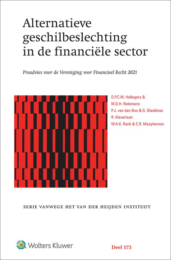 Alternatieve geschilbeslechting in de financiële sector - cover