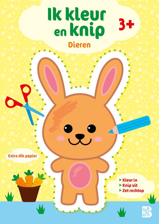 Ik kleur en knip: Dieren - cover