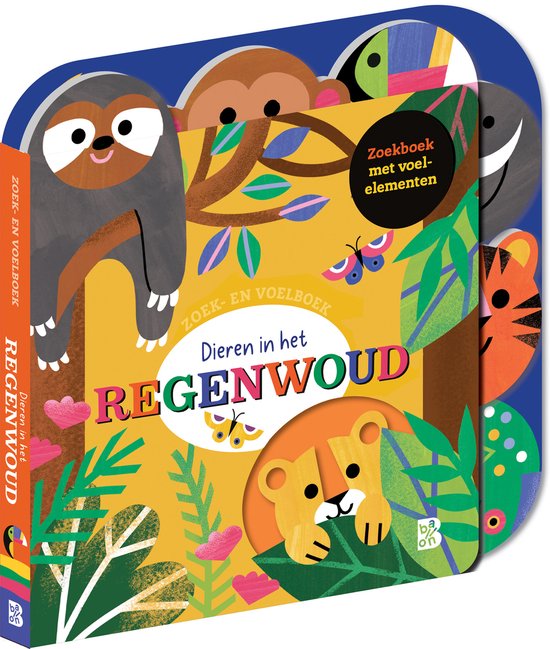 Zoek- en voelboek 1 - Dieren in het regenwoud - cover
