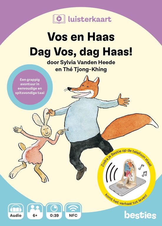 Vos en Haas luisterkaart Besties - Dag Vos, dag Haas! - Luisterboek kinderen Nederlands