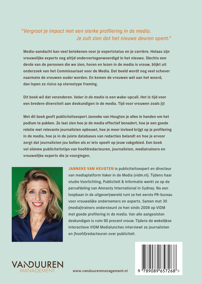 Vaker in de media - back cover