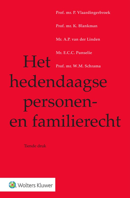 Het hedendaagse personen- en familierecht - cover