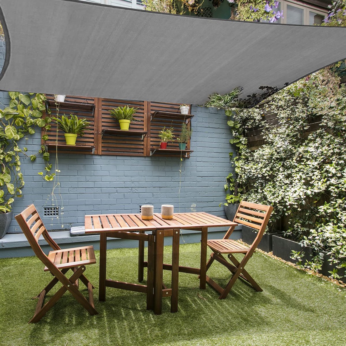 Ibenzoa® Ademend en Weerbestendig Zonnezeil voor Tuin en Terras, Rechthoekig 2 x 3 m met UV-bescherming