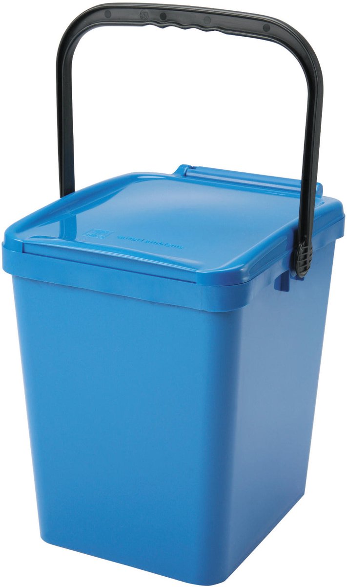 Sartori Ambiente Urba - Afvalbak - 21L - Blauw - Met Beveiligde Deksel