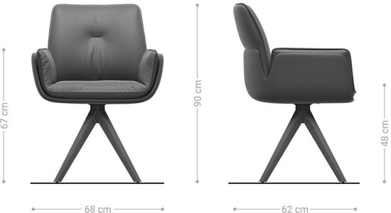 Chaise pivotante Nela - Structure en bois Flex , angulaire, mélange de matériaux naturels, boue, rotatif à 180°