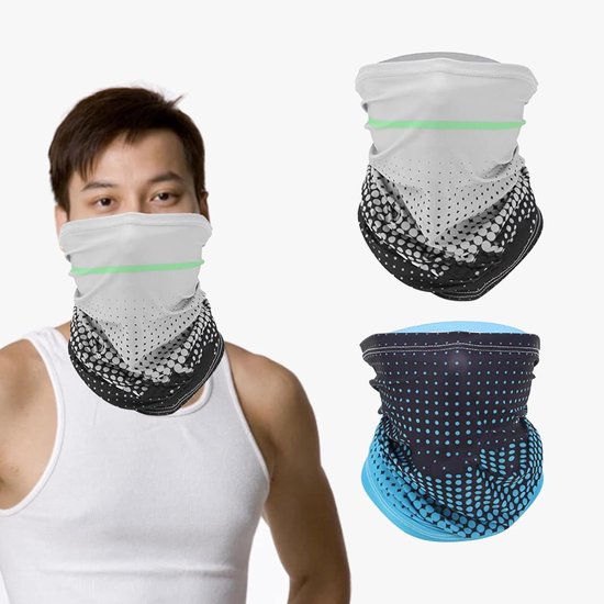 VIAUMBR Bandana Cap voor onder de fietshelm, zomer, hoofddoek, piratendoek, luchtige stof, voor zwemmen, joggen, hardlopen, wandelen, bergbeklimmen, fietsen en motorrijden, wit x 3., 54-64