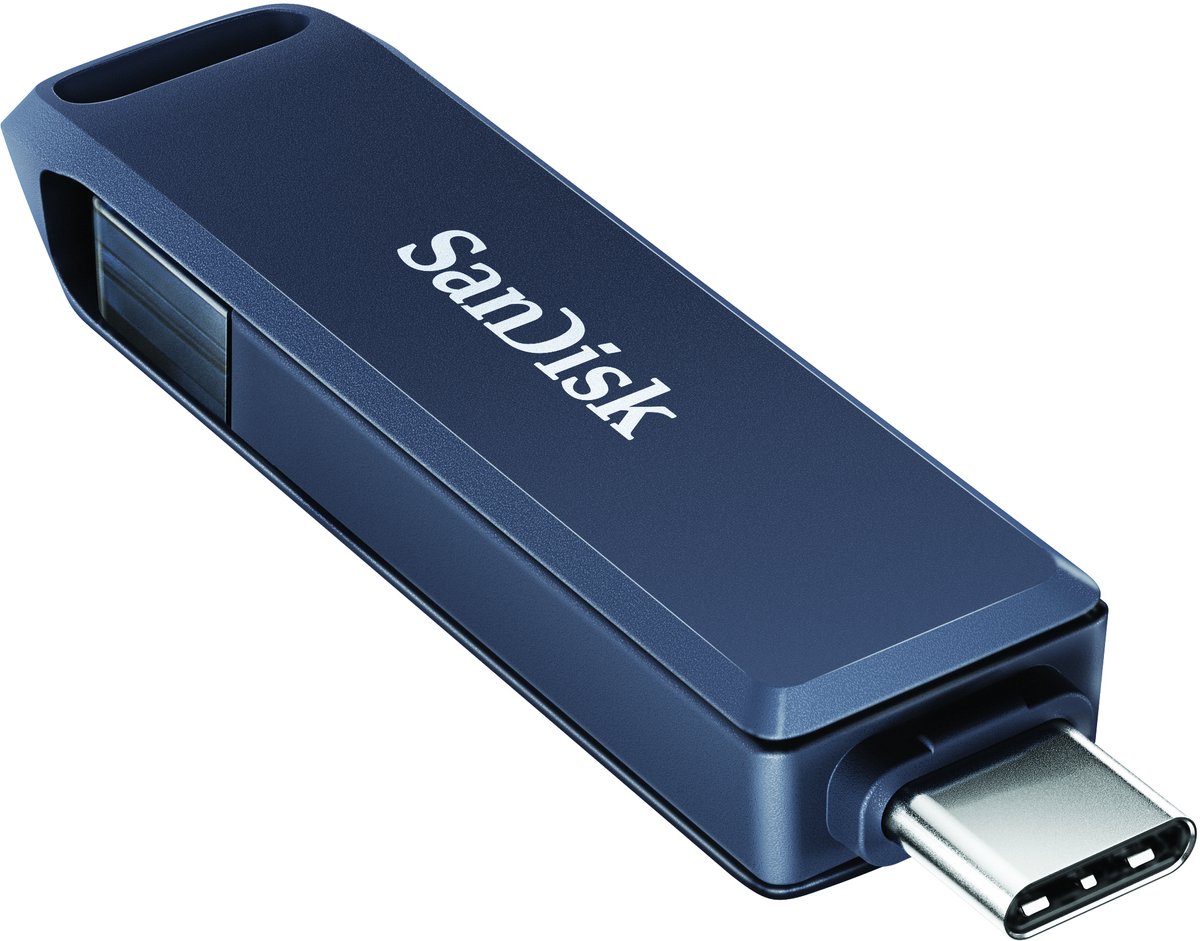 SanDisk iXpand USB flash drive 128 GB USB Type-C / Lightning 3.2 Gen 1 (3.1 Gen 1) Blauw