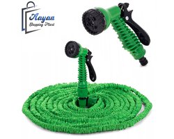 Uittrekbare Tuinslang 20-60m met 7-in-1 Spuitpistool – Lichtgewicht & Knikvrij – Hoge Druk tuinslanghaspel - tuinslang gardena - tuinslang koppelingen – Groen - 07779