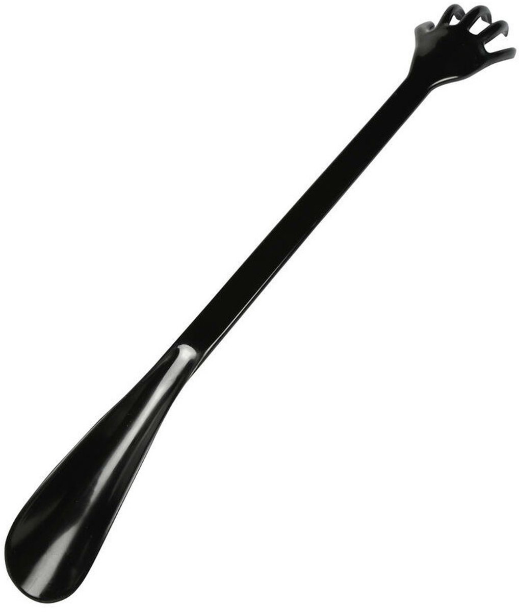 Benson Care Schoenlepel met ruggenkrabber - kunststof - zwart - 48 cm - schoen instaphulp