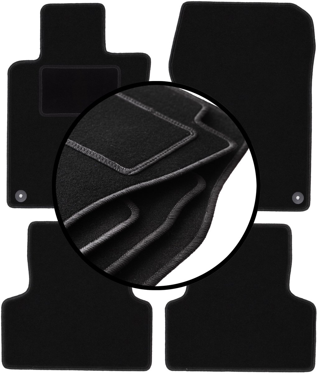 Complete set veloursmatten voor: Honda Accord VIII sedan, stationwagen, tourer (2008-2015)