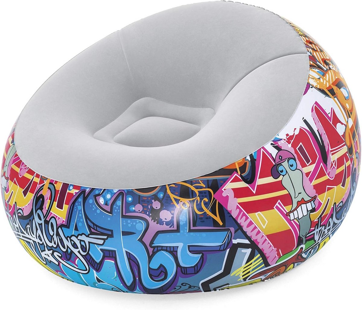 Opblaasbare stoel - Graffiti print - 112 x 112 x 66 cm