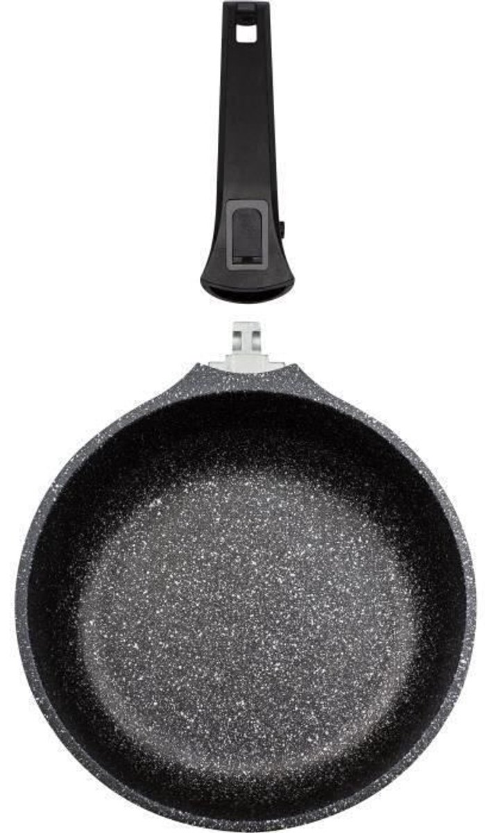EASY CLICK 20 cm koekenpan met afneembare handgreep - Gegoten aluminium van hoge kwaliteit - Inductie