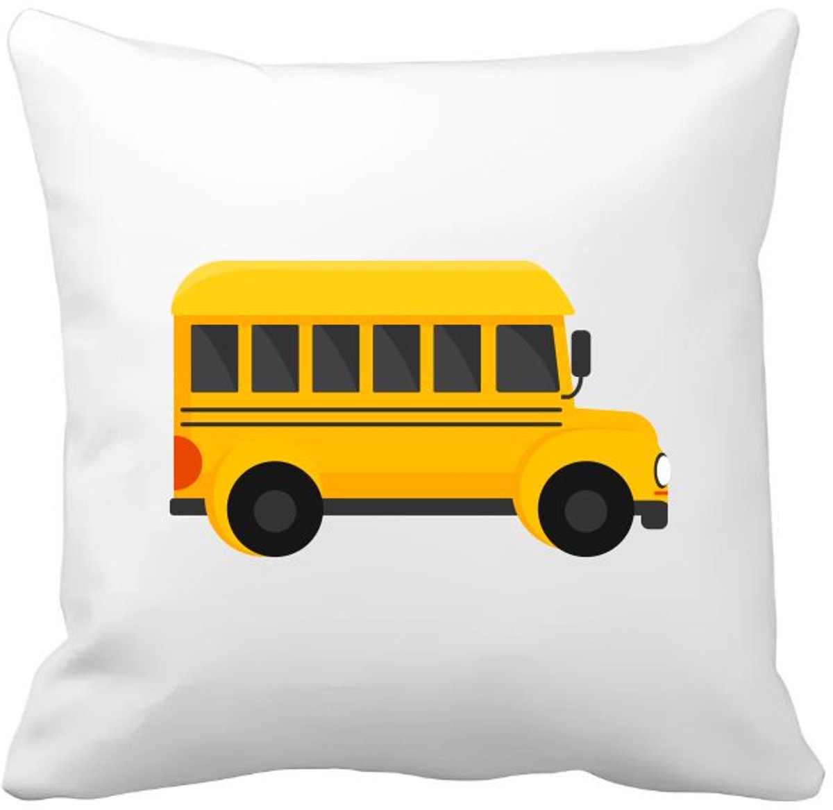 Akyol bussen Kussen hoes - Auto - buschauffeurs - schoolbus - buschauffeuse - 40 bij 40 cm Multicolor