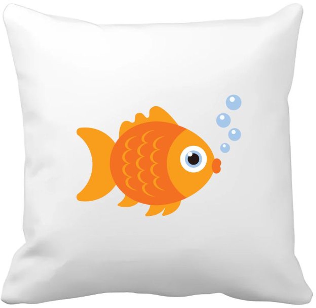 Akyol goudvissen Kussen hoes - Goudvis - dieren liefhebbers - vissen - aquarium - huisdieren - 40 bij 40 cm Multicolor