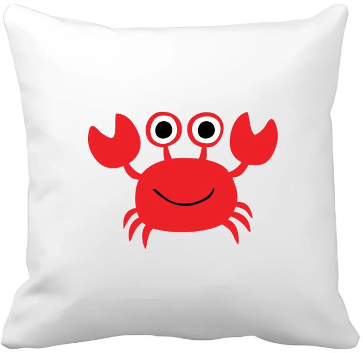 Akyol krab Kussen hoes - Kreeft - dieren liefhebbers - kreeftachtigen - schaaldieren - 40 bij 40 cm Multicolor
