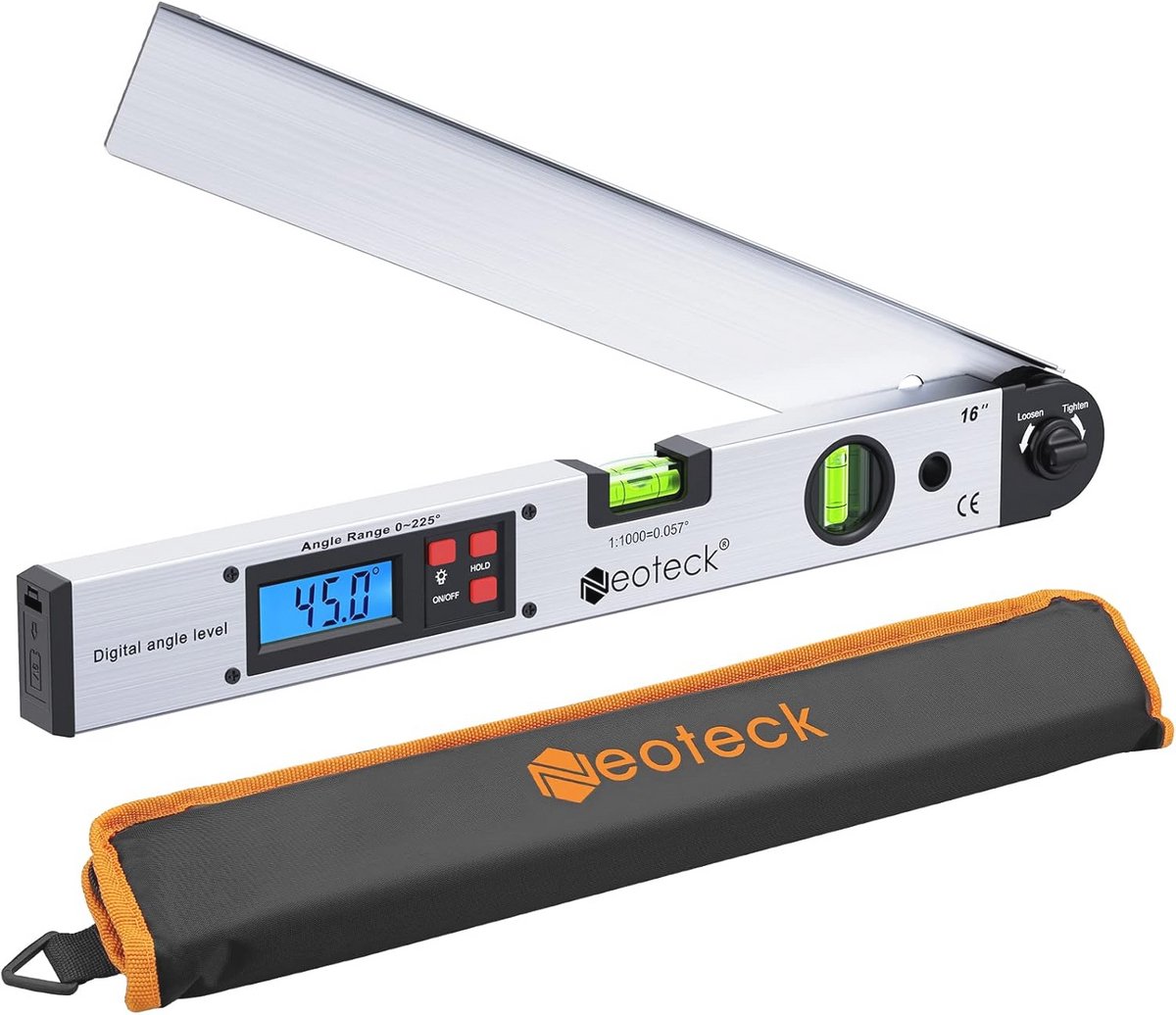Digitale Hoekzoeker met LCD-scherm en Achtergrondverlichting - 225° meetinstrument