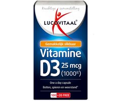 Lucovitaal Vitamine D3 25 microgram Voedingssupplement - 120 Capsules