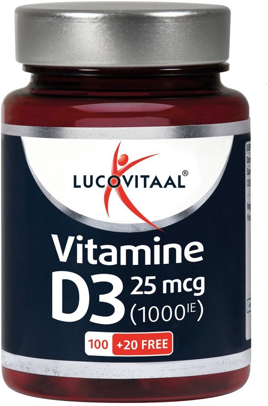 Lucovitaal Vitamine D3 25 microgram Voedingssupplement - 120 Capsules